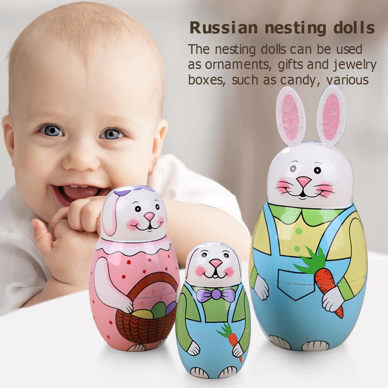 5 Layer Hand Painted Set Toy Creative Nesting Russian Dolls Matryoshka Doll