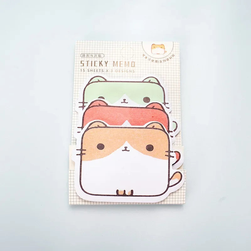 45Sheets Kawaii Paper Sticky Notes Creative Notepad Memo Pads Sticky Notes School Stationery Stickers Posted it Sticky Note Pads