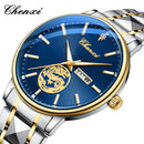 CHENXI Business Luxury Men Watches Quartz Stainless Steel Wrsitwatches Male Auto Date Clock with Luminous Hands