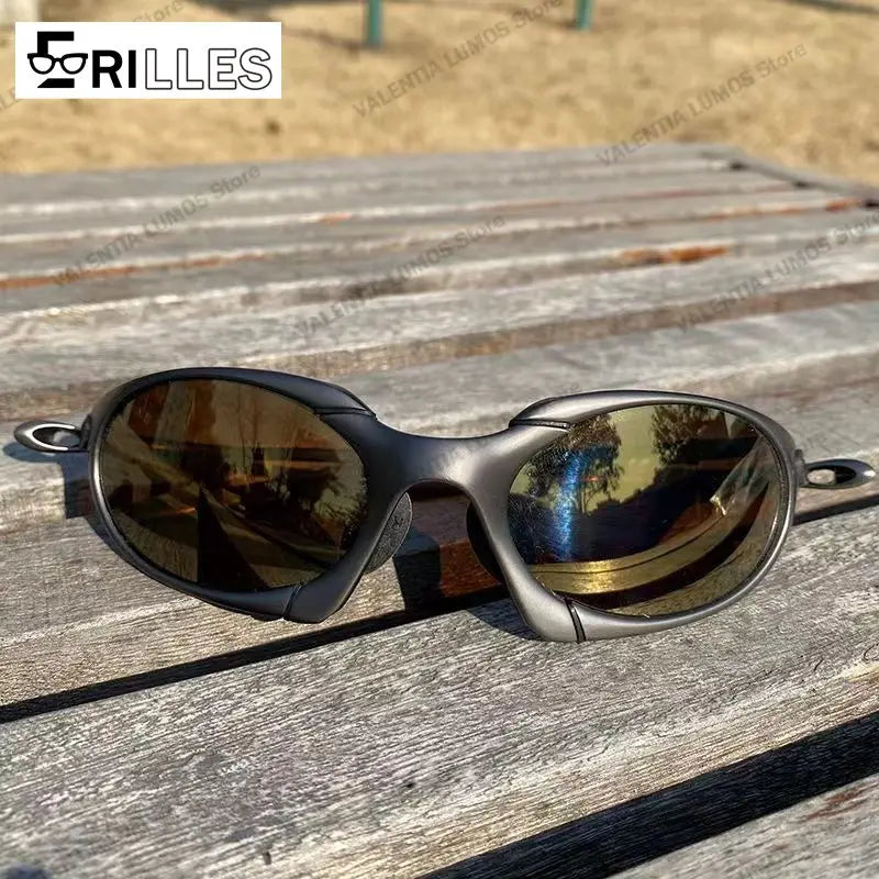 Premium Metal Frame Polarized Sunglasses, Cycling Fishing Multi-Sport Eyewear, Anti-Glare HD Vision, Outdoor Adventure Gear