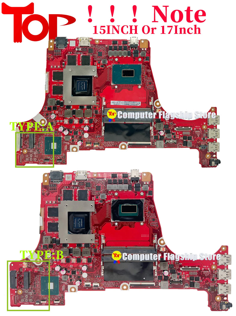 G531GT Laptop Motherboard For ASUS Strix G G731 G531G G731GT G731G GL731 GL531 I5-9300H I7-9750H GTX1650/V4G Mainboard