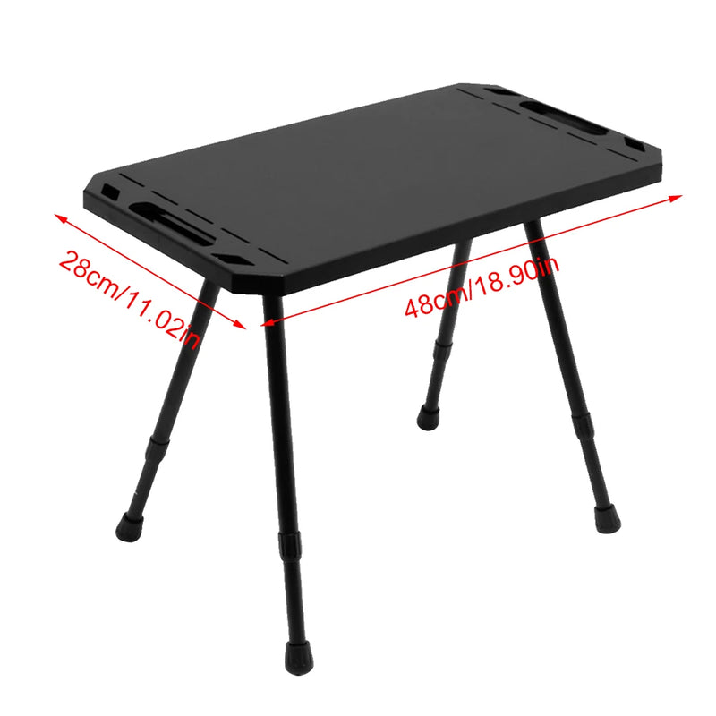 Folding Camping Table Adjustable Height Outdoor Table Lightweight  Aluminium Alloy Tactical Table for Outdoor Indoor Picnic BBQ