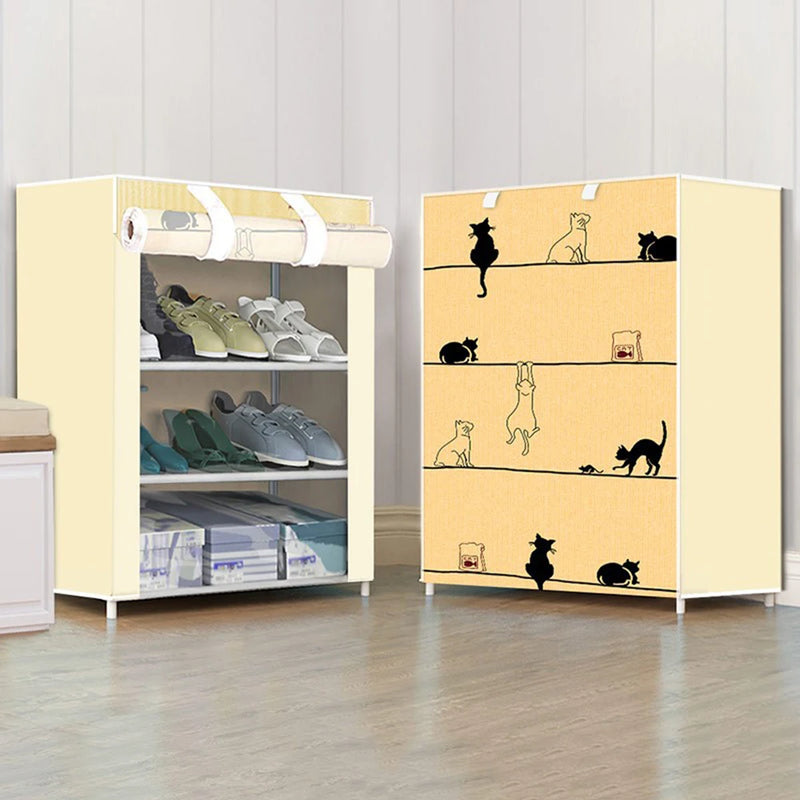 Shoe Cabinet Dustproof Fabric Organizer Simple Storage Multilayer Shoe Rack Nonwovens Household Economic Type Shoe Rack Cabinet