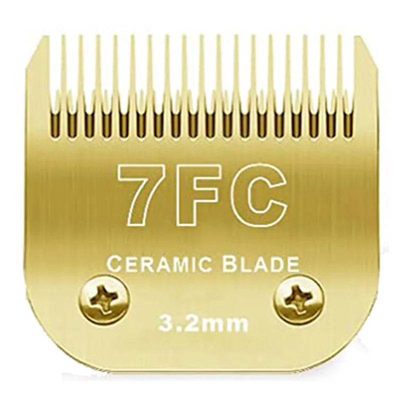 7FC/5FC/4FC/#10/#30/#40 Detachable Pet Dog Clipper Ceramic Blades Set Compatible with Andis,Oster A5,Wahl KM Series Clippers