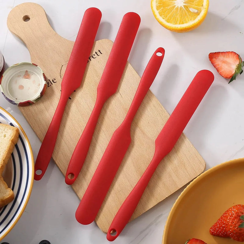 1pc, Silicone Jar Spatula, Non-Stick Icing Spatula, Food Grade Silicone, Heat Resistant, Baking Tools, Kitchen Gadgets