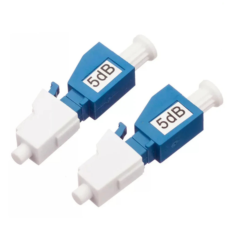 5pcs LC/UPC Single Mode Male-Female Plug-in fixed Fiber Optic Attenuator plastic male FTTH Fiber Attenuator Adapter FreeShipping