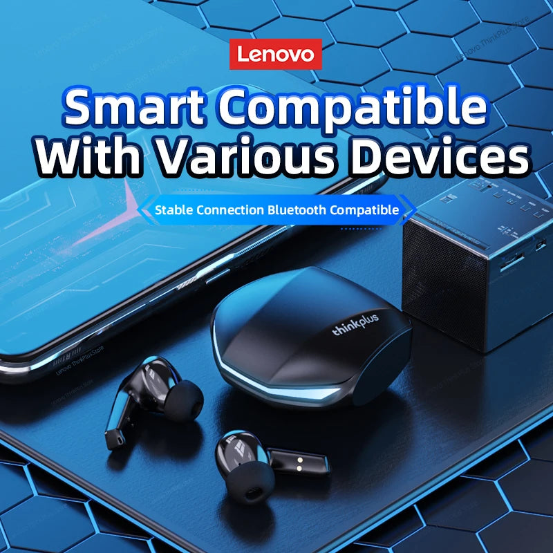 Lenovo Original GM2 Pro Bluetooth 5.3 Wireless Earphones Low Latency Earbuds HD Call Headphones Dual Mode Gaming Headset Earpods