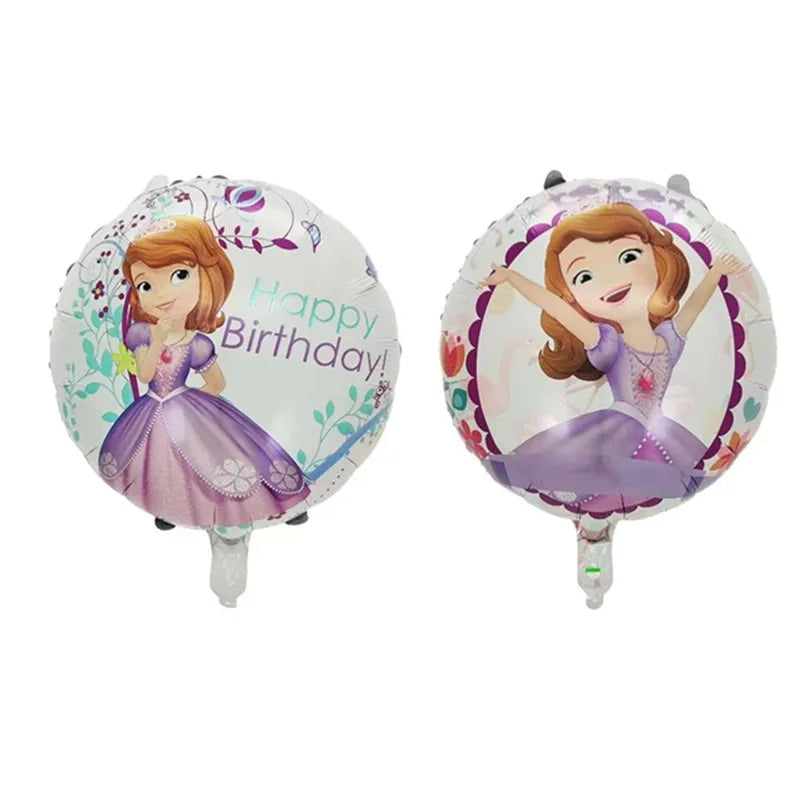 Disney Princess Sofia Theme Birthday Party Decoration Baby Shower Girl Party Cartoon Tableware Set Balloons Decor Event Supplies