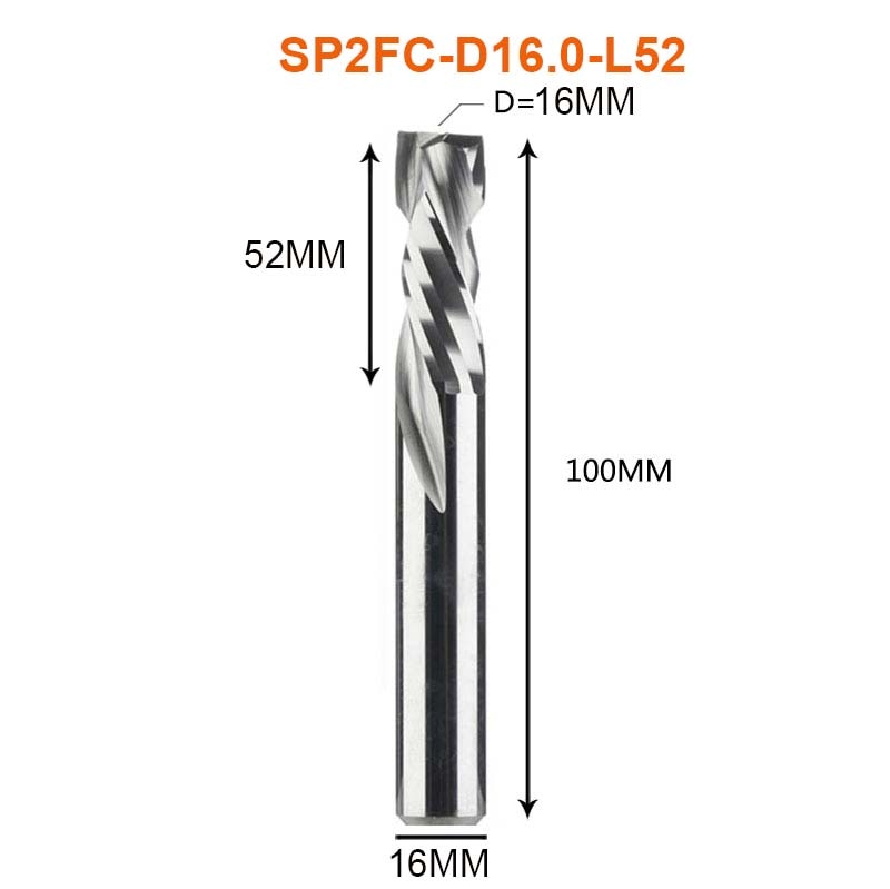 Compression milling cutter woodwork UP &amp; DOWN Cut Two Flutes Spiral Carbide Milling Tool CNC Router Wood End Mill Cutter Bits