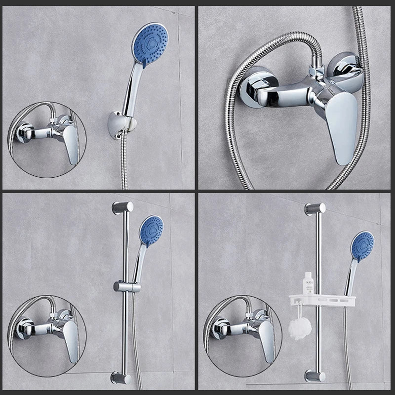 Zloog ABS 5 Modes Adjustable Shower Head Handheld Rainfall Sprinkle High Pressure Shower Nozzle Bathroom Accessories