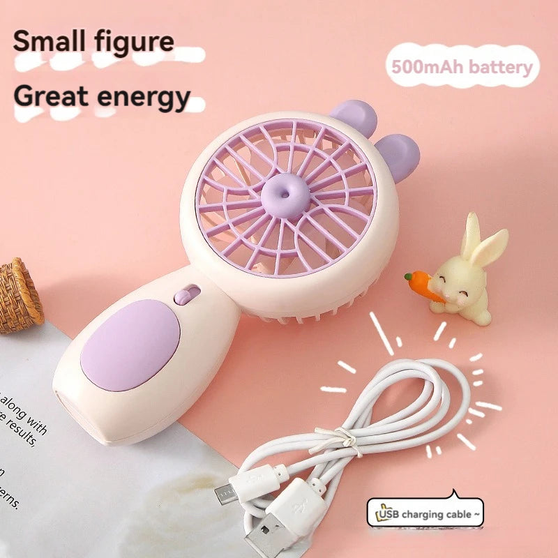 Hand-held portable mini student dormitory children's Internet celebrity big wind power silent small fan