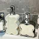 Creative Flower Shaped Ceramic Emulsion Bottle Shampoo Shower Gel Bottle Soap Dispenser Portable Soap Bottle Bathroom Supplies