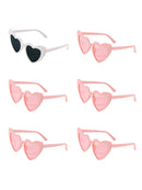 8pcs/6pcs Bachelorette Hen Party Sunglasses Black Heart Shaped Glasses Bride To Be Bridesmaid Gifts Wedding Bridal Shower Decor