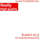 Latest Double PIC18f25K80 Chip ELM327 V1.5 for IOS Android Bluetooth 5.1 Auto Scanner OBD2 Black 2PCB Car Tester Diagnostic Tool