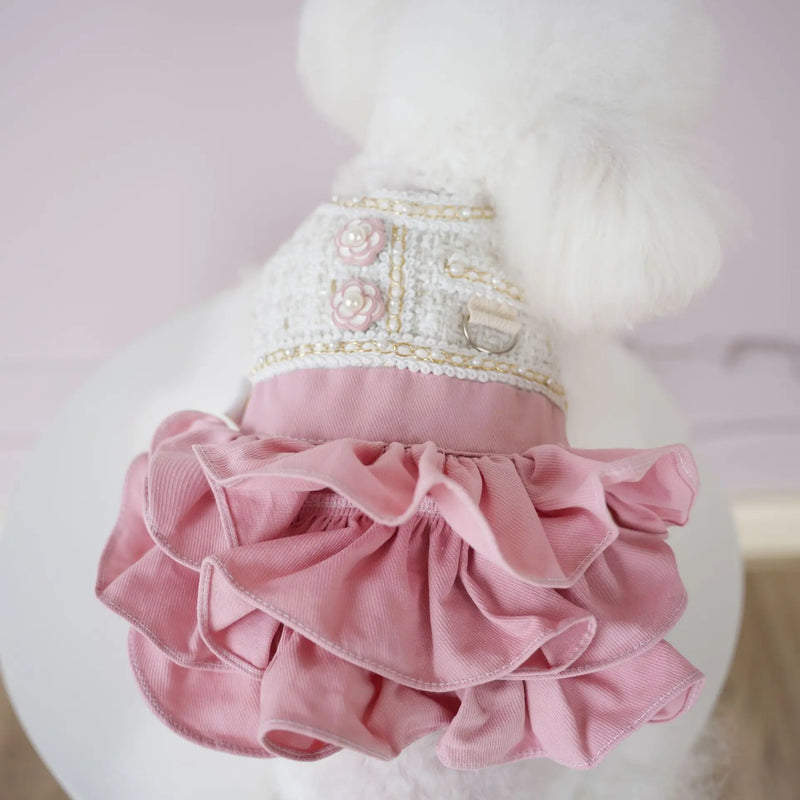 Dog Skirt Winter Woolen Denim Patchwork Woolen Skirt Cute Two Legged Clothes Tutu Dress Autumn Puppy Clothes Dogs Christmas