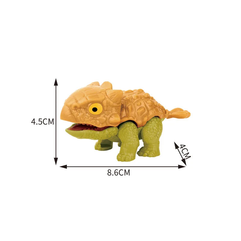 Jurassic Biting Finger Dinosaur Animals Model Toy Movable Joints Simulation Tricky Chameleon Hippo Kids Birthday Christmas Gifts