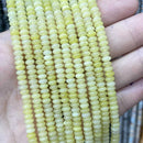 Natural Agates Tiger Eye Chalcedony Jades Stone Round Rondelle Spacer Beads For Jewelry Making Diy Bracelet Accessories 2X4mm