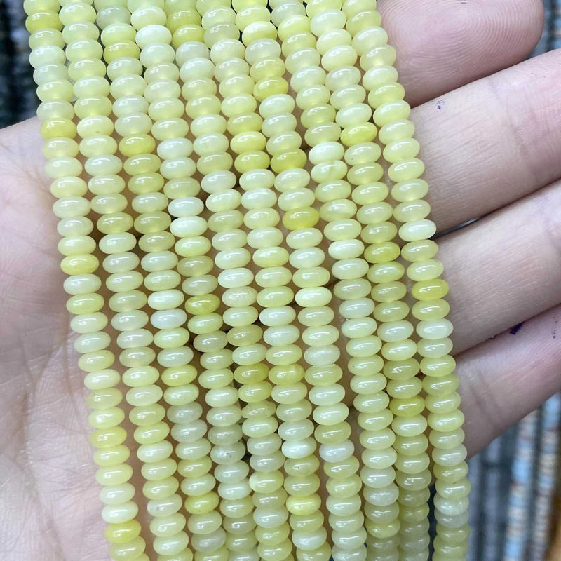 Natural Agates Tiger Eye Chalcedony Jades Stone Round Rondelle Spacer Beads For Jewelry Making Diy Bracelet Accessories 2X4mm