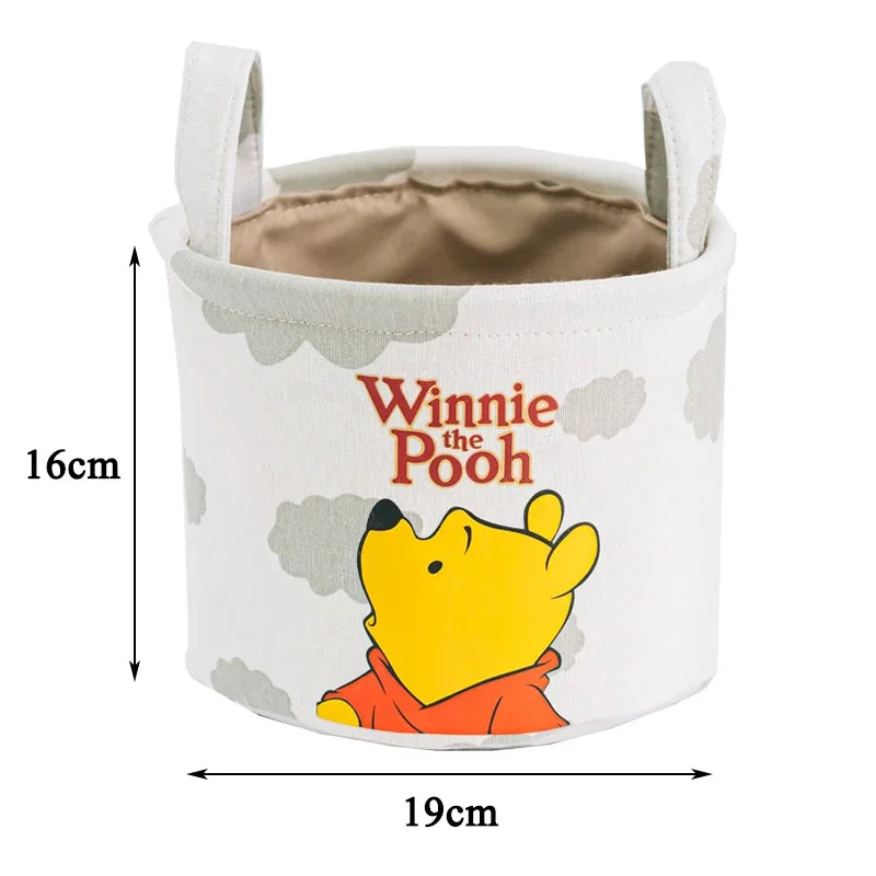 Disney Winnie The Pooh Desktop Storage Box Cartoon Minnie Sock Storage Basket Snack Sundries Cosmetic Storage Basket Party Gift