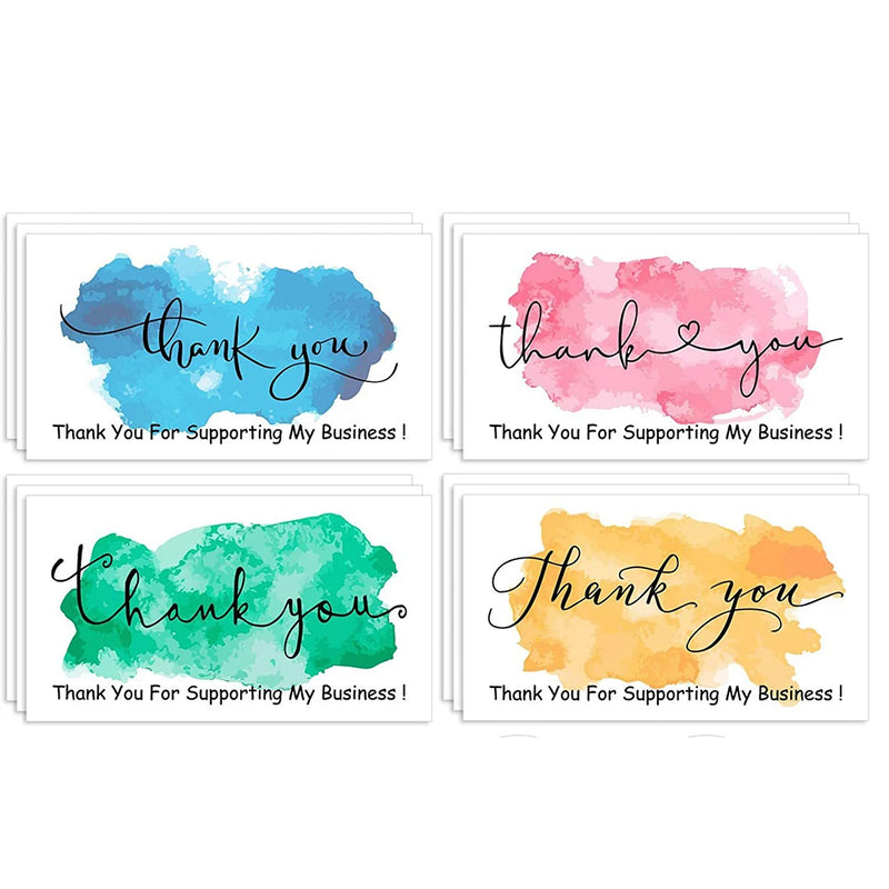 10-50Pcs/pack Thank You For Supporting My Small Business Cards Paper Gift Decoration Label Custom Write Your Goods Follow Card