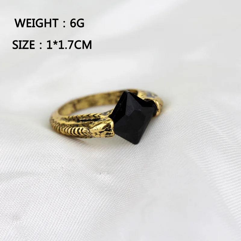 Vintage Voldemorts Horcrux Ring The Resurrection Stone Devil's Candy Slytherin Vintage Deathly Hallows Dumbledore Crystal Gifts