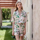 [Pink Dessert Dog] Summer Short-sleeved Pajamas Women's Ice Silk Thin Loose Large Size Home Clothes Two-piece Suit