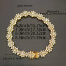 1PC S925 Sterling Silver Moissanite Sunflower Bracelet, Men and Women Temperament Fashion Party Engagement Anniversary Gift