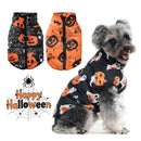 Halloween Pet Dog Costume Winter Warm Clothes For Small Medium Dogs Cat Funny Pumpkin Print Jacket Puppy Vest Coat Festival Gift