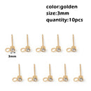 Stainless Steel Round Ball Post Earrings Stud Loops Earring Hooks Earplug  Fit Women DIY Earring Jewelry Making Christmas Craft