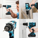 21V Cordless Impact Drill Sets 59pcs Electric Screwdriver Electric Hammer Drill Mini Wireless Hand Drill Lithium Battery Power