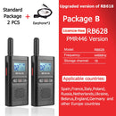 Retevis RB628 Walkie Talkie Rechargeable 1500mAh Portable Two-way Radios Large LCD Screen Emergency For Hunting Camping(2 Pcs)