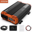 FCHAO Pure Sine Wave Inverter 6000W (3000W Continuous) DC 12V 24V 48V to AC 220V 230V 50Hz Power Converter with Remote Controlle