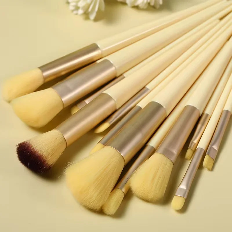 13 PCS Makeup Brushes Set Eye Shadow Foundation Women Cosmetic Brush Eyeshadow Blush Beauty Soft Make Up Tools Bag