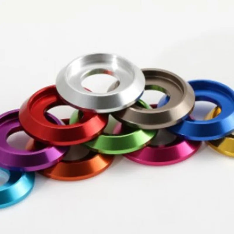 20pcs M2 M2.5 M3 m4 m5 m6 M8 half round colourful Aluminum cup head washer for button head screw A1