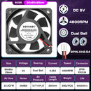 2 Pieces DC 5V 12V 24V 60mm 60x60x25mm Cooling Fan 6025 PC Computer Cooler Fan Axial Fan Sleeve Ball Bearing Industry Fans