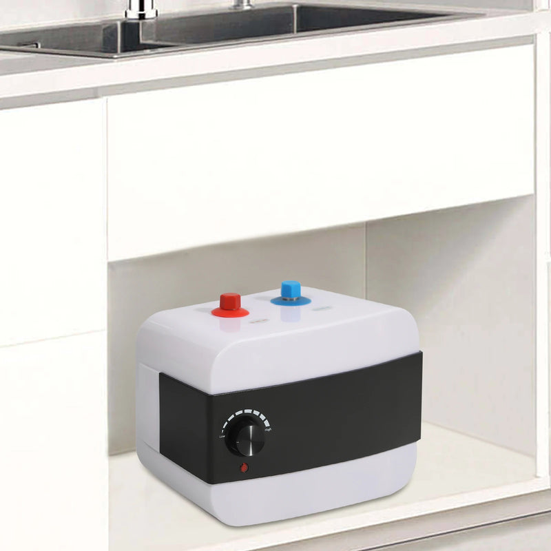 Electric Water Heater，1500W Quick Heating Continuous Storage，6L Water Storage Stainless Steel Water Heater Supply Hot Water