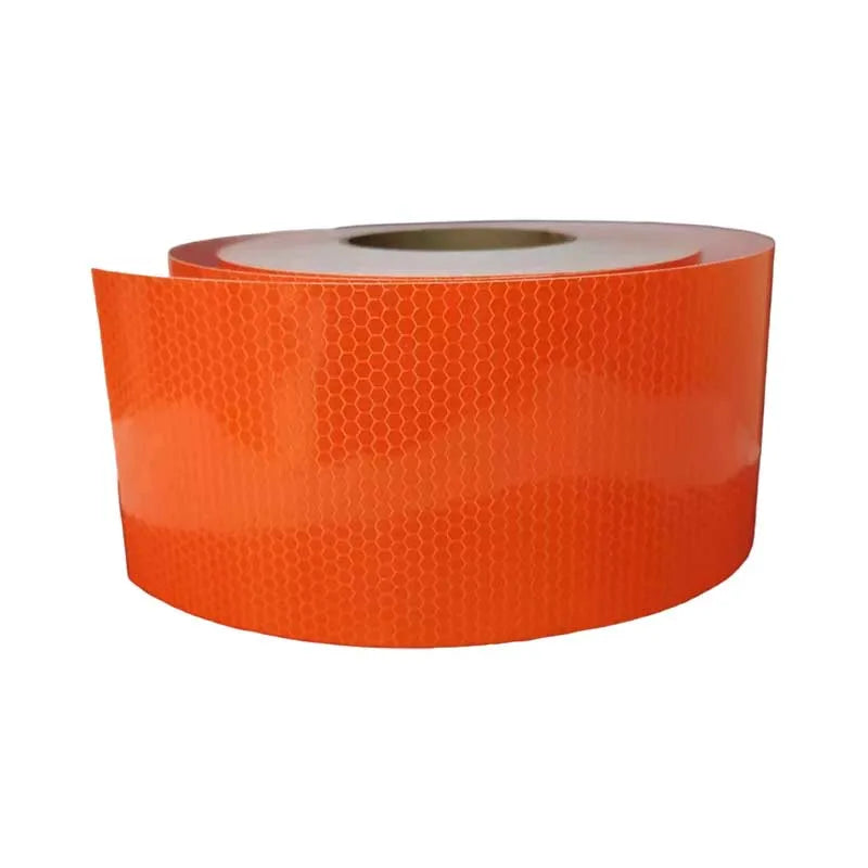 10cm*5M PVC Lattice Reflective Car Sticker White Red Orange Yellow Strong Adhesive Retro Reflectors Tape High Conspicuity Strips