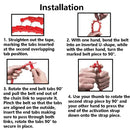 Polyurethane Red V Belt Power Twist link V Belt Removable Splicing Toughened Furnace Live Belt Adjust For Industry Less Noise