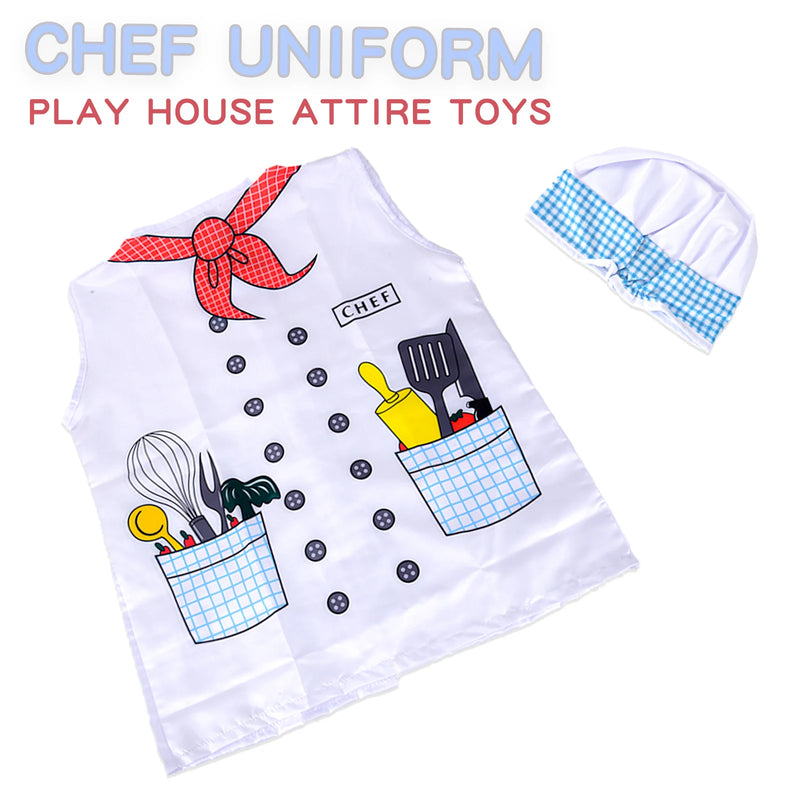 Chef Uniform Kitchen Toys  Cooking Kitchen Utensils Children's Kitchen Supplies Set Baking Tools Christmas Birthday Toys For Chi