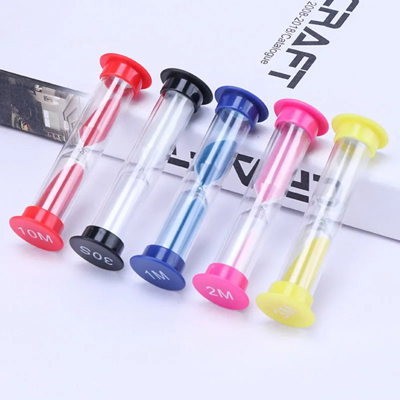 6PCS Sand Hourglass Teeth 2 Minutes Stitch Hourglass Child Tooth Brushing Hourglass Children's Sand Watch Teeth Brushing Timer