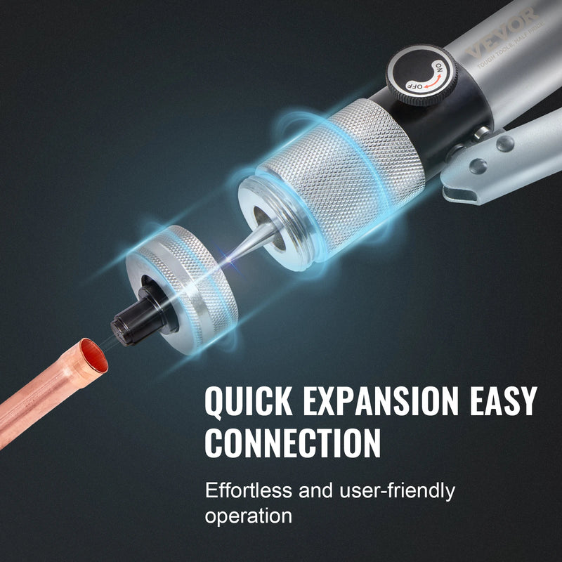 SucceBuy Hydraulic Tube Expander w/ 7 Pipe Expander Heads Deburring Tool Pipe Cutter for Copper Aluminum Brass Soft Steel Pipes