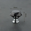 30mm Diamond Shape Design Crystal Glass Knobs Cupboard Pulls Drawer Knobs Kitchen Cabinet Handles Furniture Handle Hardware