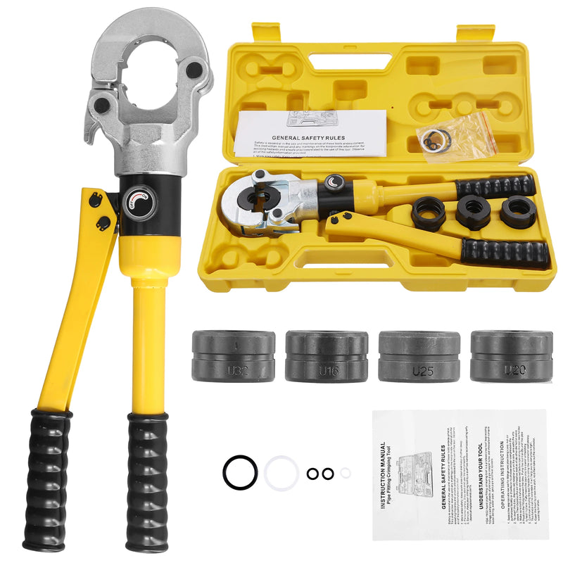 Hydraulic Pipe Crimping Tool Adjustable Crimper with Heavy-Duty Pressure for Copper Stainless Steel PEX Pipes TH V12/15/18/22/28