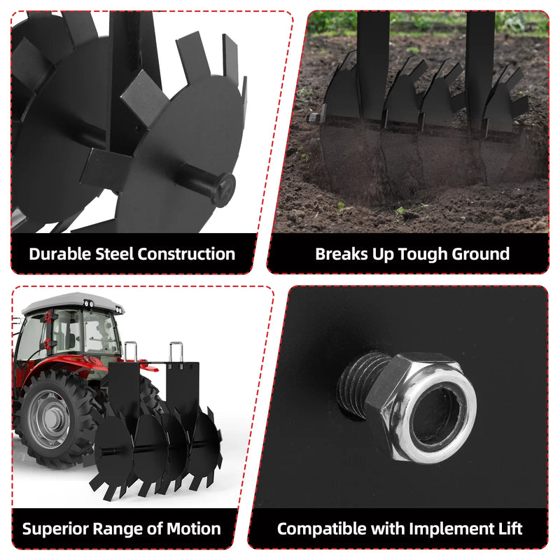 Disc Harrow Implements ATV Food Plot Equipment Impact Implements ATV/UTV Disc Harrow Plow Scraper Blade