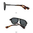 Fashion Brand Designer Gradient Shades UV400 Trending Rivets Women Luxury Sun Glasses Retro Double Bridges Pilot Men Sunglasses