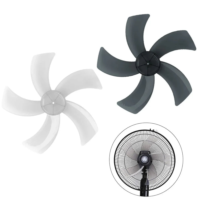 16 Inch  Household Plastic  Fan Blade  Five Leaves  With Nut  Cover For Pedestal Standing Pedestal Fan Blades Accessories