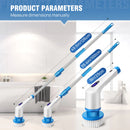 Electric Spin Scrubber Electric Cleaning Brush w/9 Brush Heads&Extension Handle,Cordless Cleaning Brush for Tile,Sink,Tub,Floor