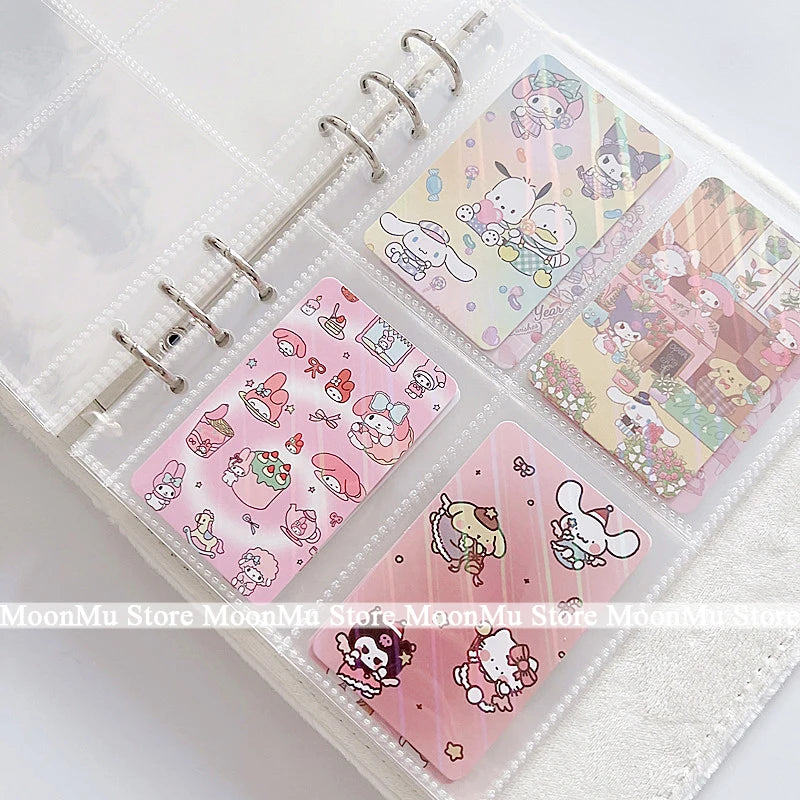 Sanrio Hello Kitty Plush Cards Album Book Kawaii Kt Cat 80Poket Card Holder Photo Postcard Collection Folder Flipbook Fans Gifts