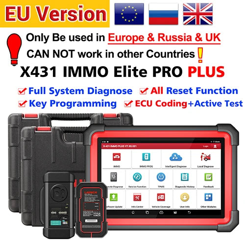 2024 LAUNCH X431 IMMO Plus Key Fob Programming Tool with X-PROG3, ECU Online Coding,All Systems Diagnostic Tool, 9+ Reset CANFD