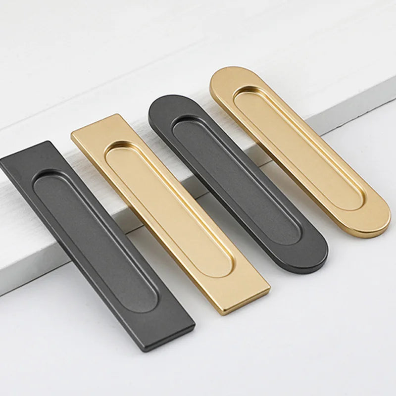 Punch Free Sliding Door Handle Aluminum Alloy Self-Adhesive Window Kitchen Door Knob Wardrobe Pulls Furniture Hardware Handle